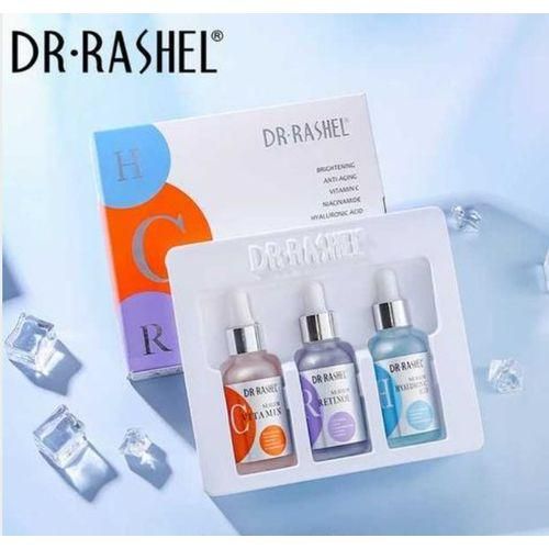 DR Rashel Complete Facial Serum Set Kits (Dr. Rashel) 3-In-1 Pack: HA Hyaluronic Acid, RC Retinol C & VC Vitamin C