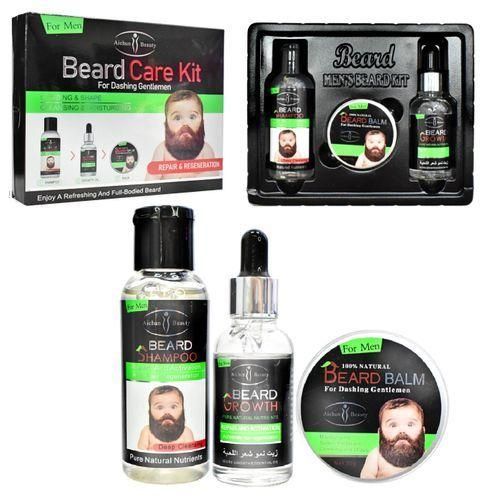 Aichun Beauty Superior Beard Care Kit Trio: Shampoo, Oil, And Balm Set (Aichun Beauty)