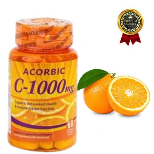 Acorbic Vitamin (ACORBIC) C-1000mg - Antioxidant & Immune System - 60 Chewable Tablets