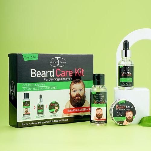 Aichun Beauty Superior Beard Care Kit Trio: Shampoo, Oil, And Balm Set (Aichun Beauty)