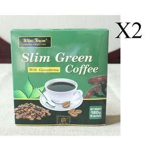 Wins Jown X2 Pcs SLIM GREEN COFFEE With Ganoderma – Natural Weight Loss & Energy Boost (Daynee)