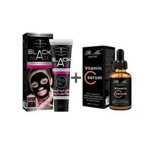 Aichun Beauty Black Mask Whiten Complex, 120ml + Vitamin C Serum, 30ml (Pei Mei) 2-in-1 Combo
