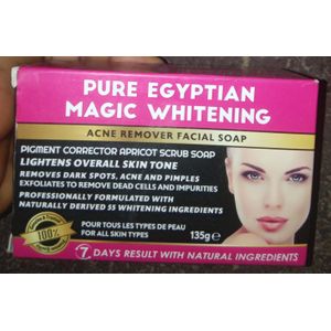 Pure Egyptian Magic whiten Acne Remover Facial Soap and Pigment Corrector apricot scrub soap (Pure Egyptian)×1