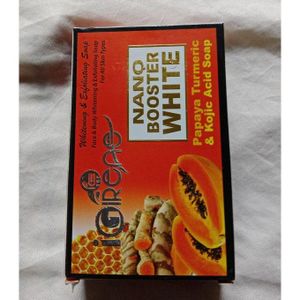 Nano Booster White Papaya Turmeric And Kojic Acid Soap (Igirene) X1