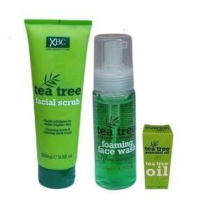 XBC Tea Tree Facial Care Set - ( Facial Scrub, Foaming Face Wash & Oil ) 3-In-1 Combo