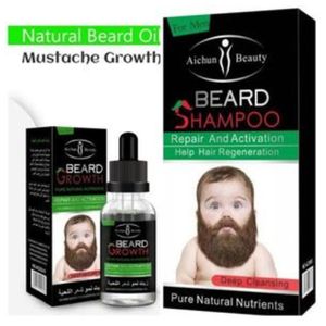 Aichun Beauty Beard Growth Oil & Beard Shampoo / 2-In-1 Combo (Aichun Beauty)