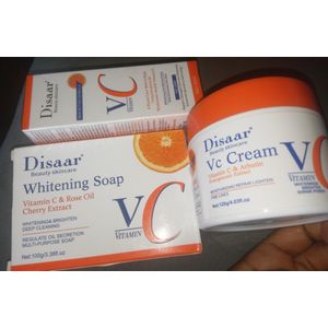 Disaar Whitening Soap+Face Serum+Vitamin C And Arbutin Pomegranate Extract Cream (Disaar) 2In1