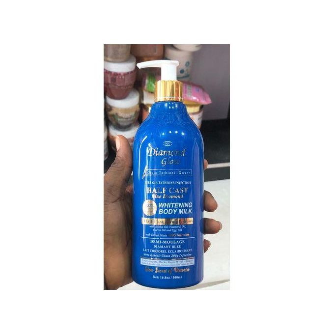 Diamond Glow Pure Glutathione Injection Half Cast Blue Diamond Whitening Body Milk Lotion - 500ml