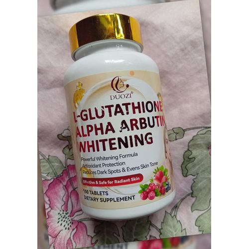 Duozi L-Glutathione + Alpha Arbutin Whitening Tablets – Potent Skin Brightening & Antioxidant Supplement, 100 Tablets