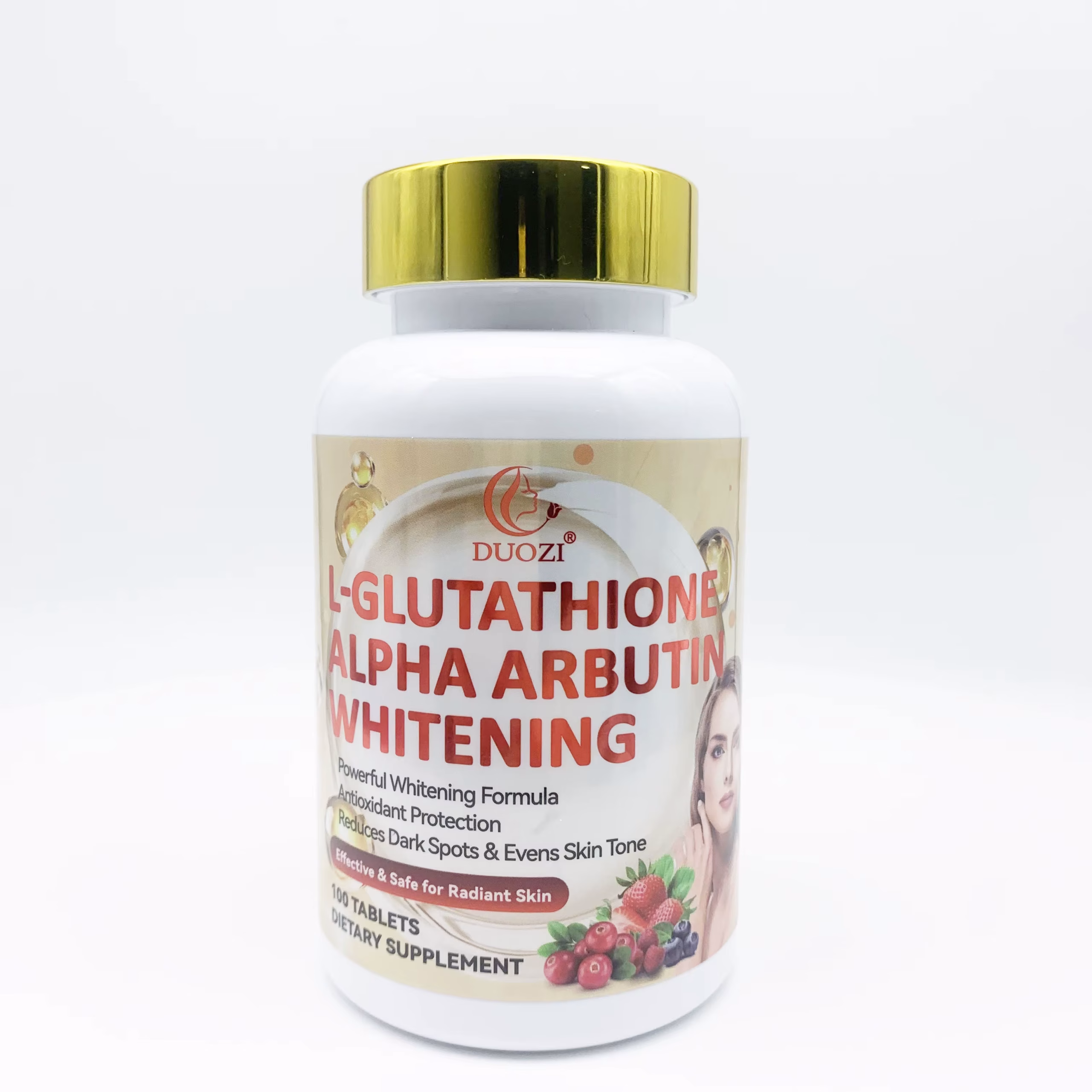 Duozi L-Glutathione + Alpha Arbutin Whitening Tablets – Potent Skin Brightening & Antioxidant Supplement, 100 Tablets