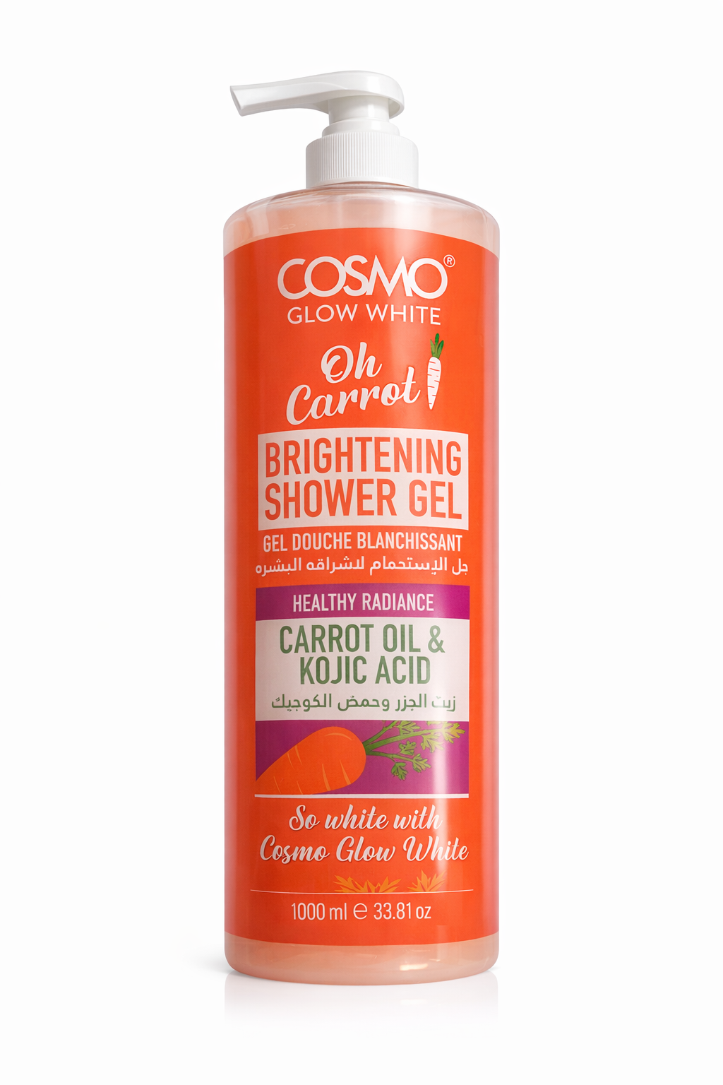 Glow White Oh Carrot Brightening Shower Gel With Carrot Oil & Kojic Acid