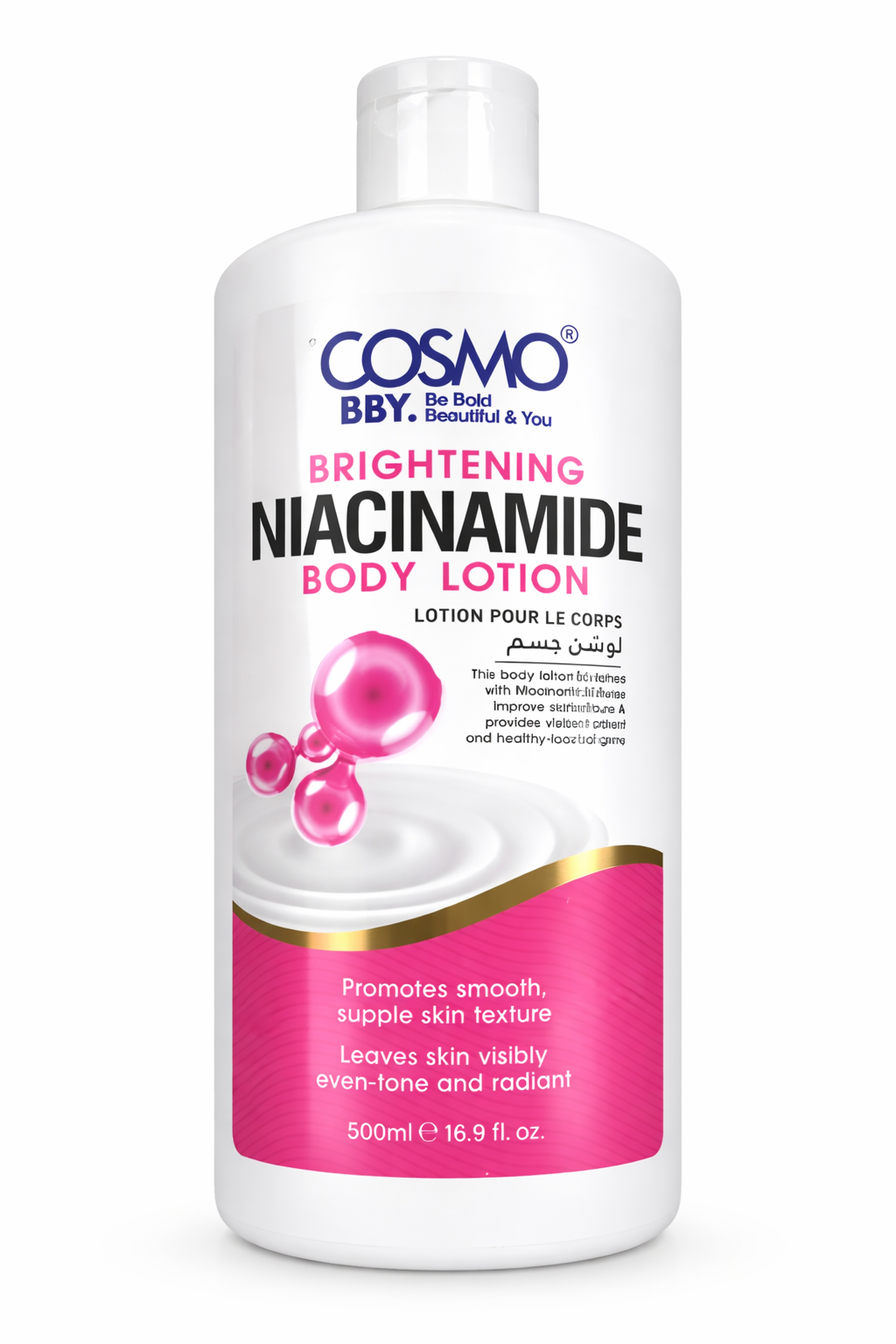 BBY Brightening Niacinamide Body Lotion - Radiant & Even-Tone Formula - 500ml