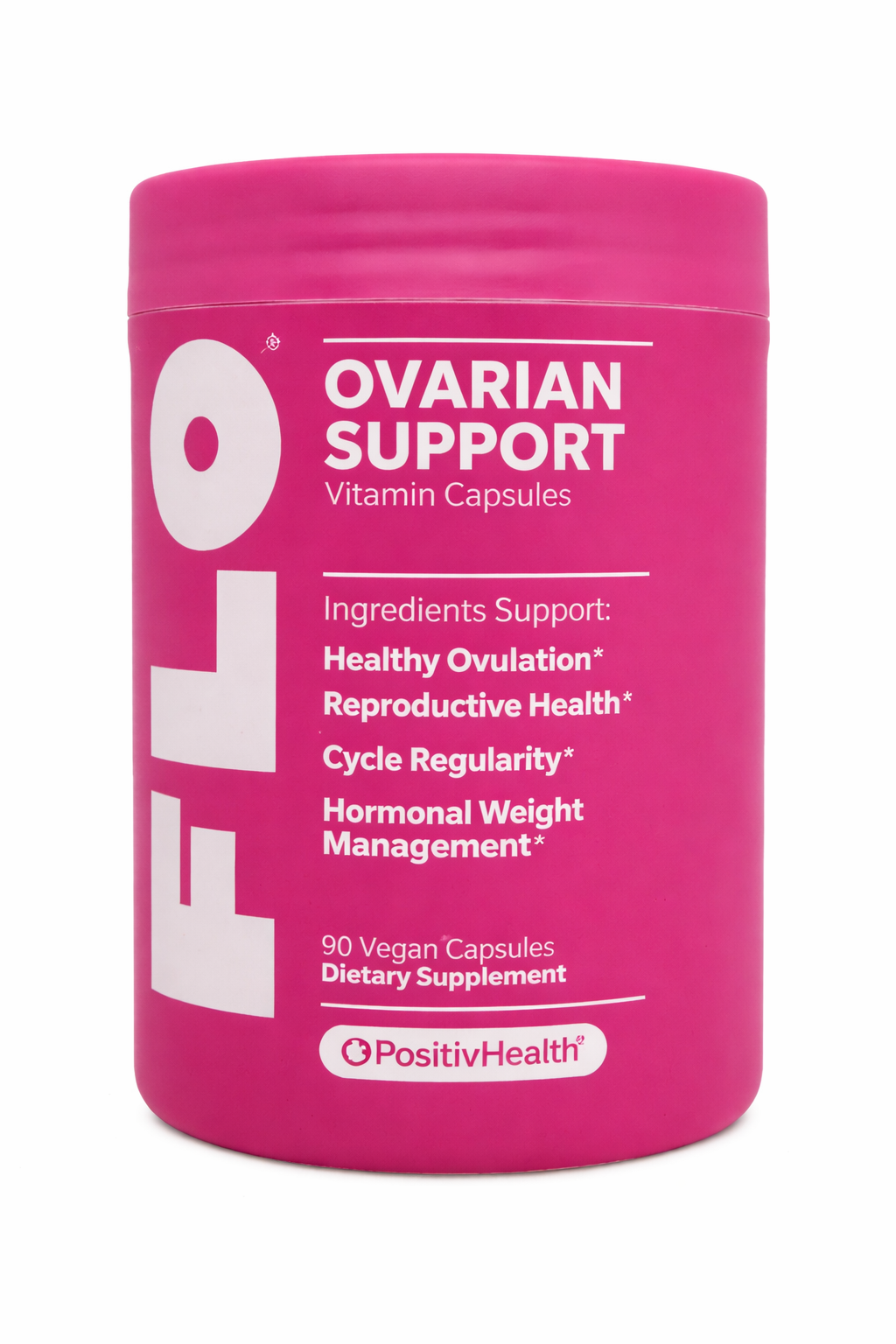 O Positiv FLO Ovarian Support - Hormone Balance & Cycle Regularity - 90 Vegan Capsules