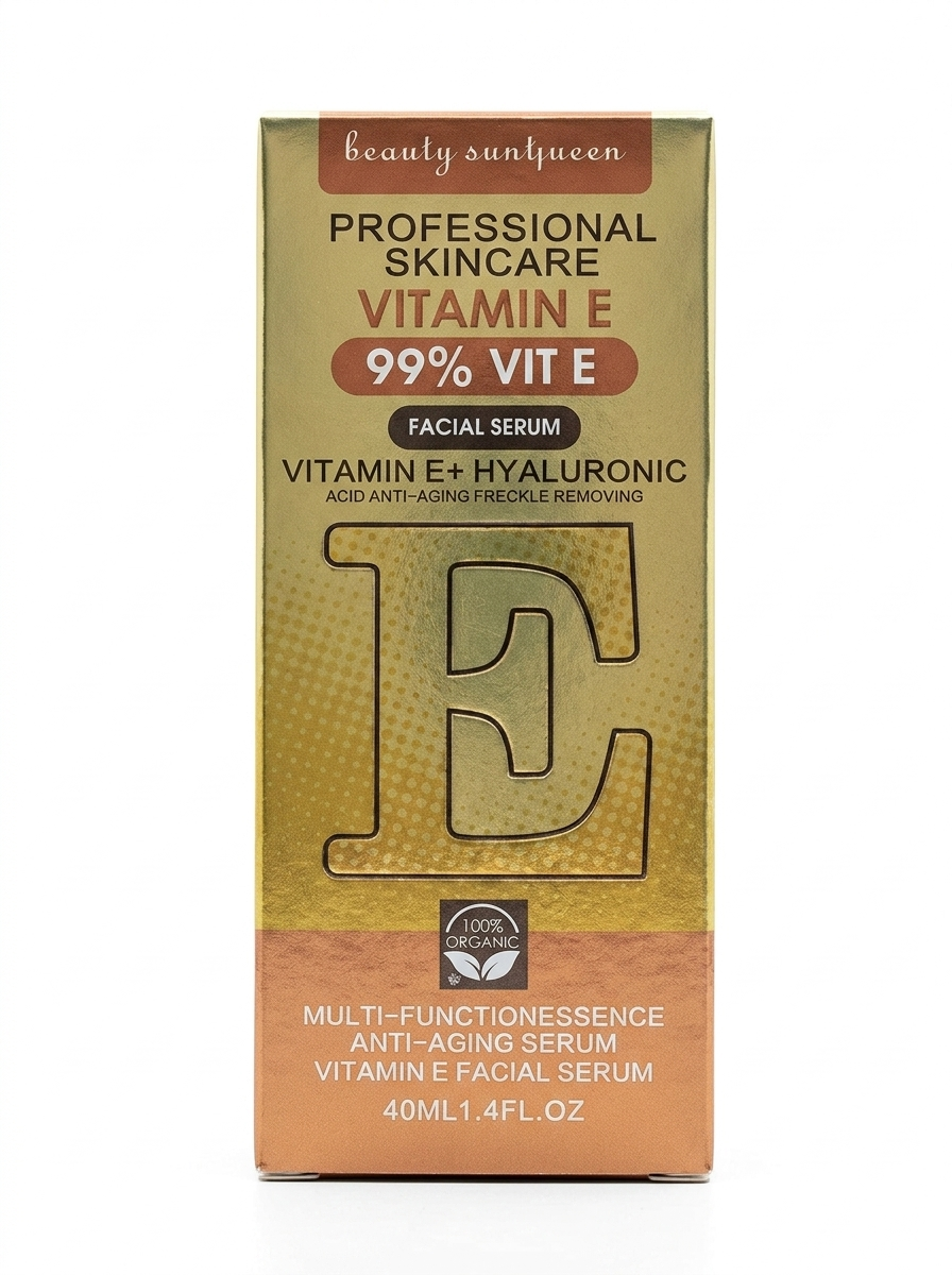 Vitamin E & Hyaluronic Facial Serum - 99% Vit E Anti-Aging & Spot Correcting - 40ml