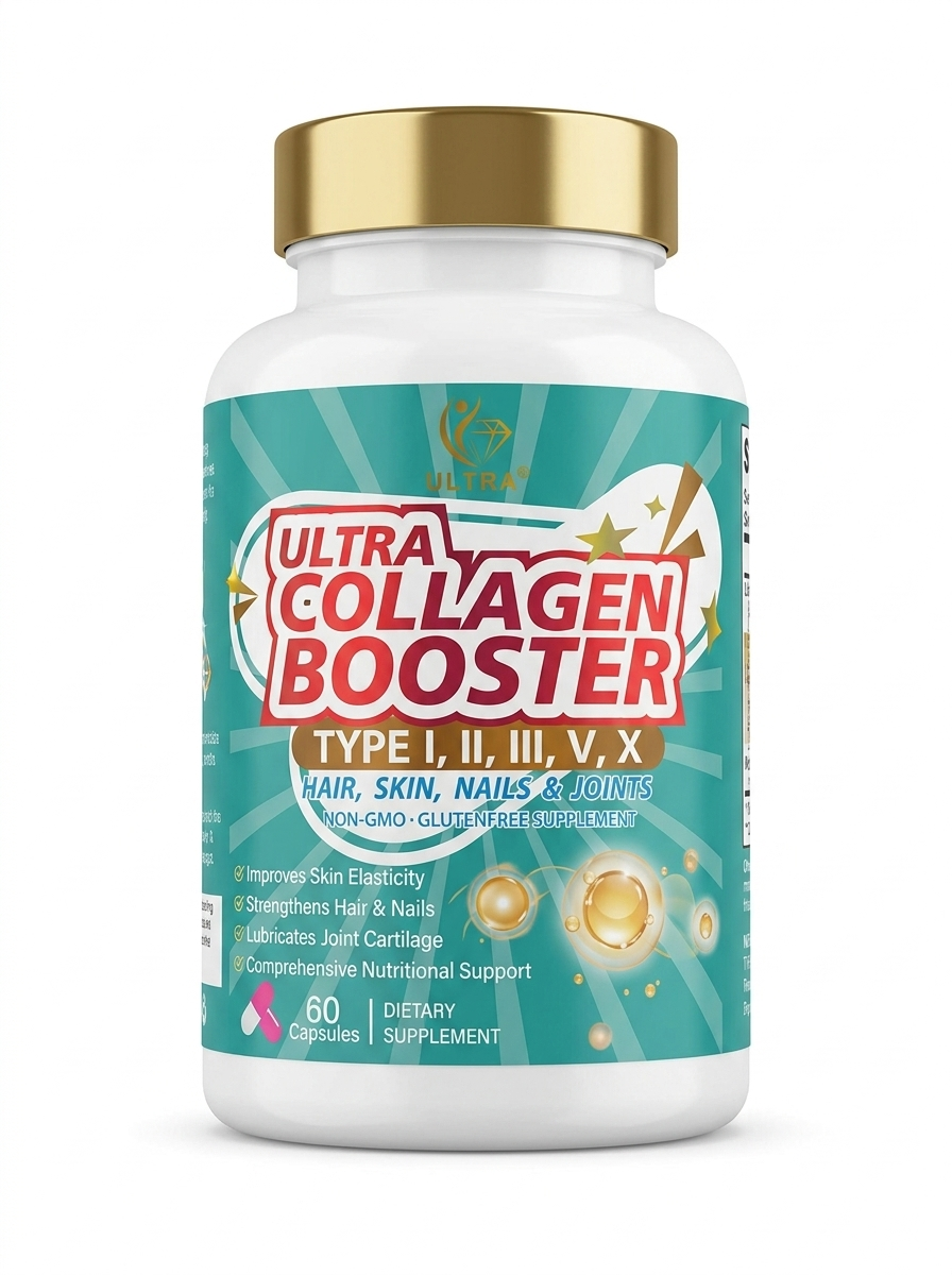 Ultra Collagen Booster - Multi-Type I, II, III, V, X - Hair, Skin, Nails & Joint Support