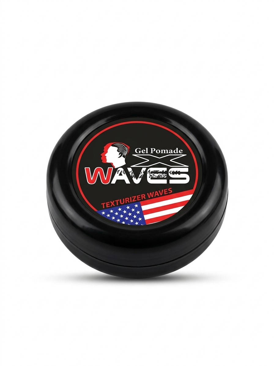 Waves Gel Pomade Texturizer - Extra Firm Hold Styling Gel for Men
